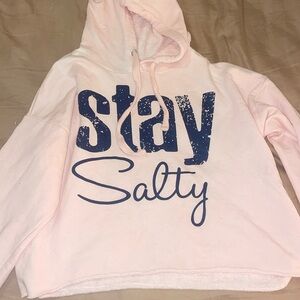 Stay salty cropped sweatshirt (thin)